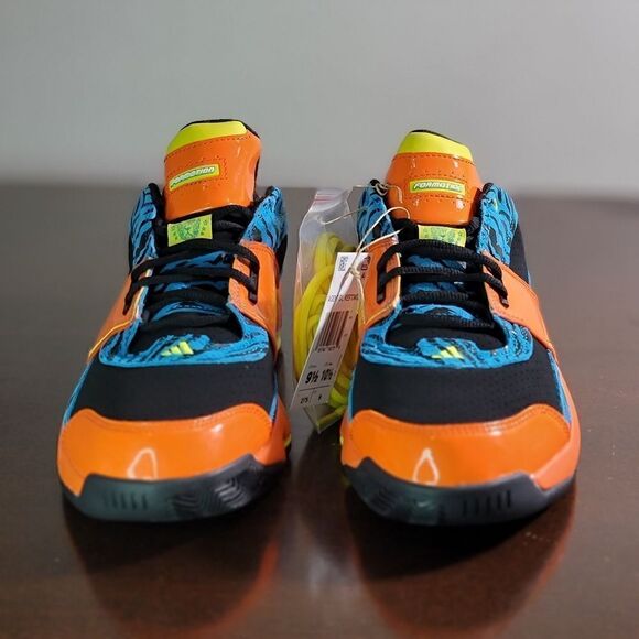 Adidas Agent Gil Restomod Tiger Orange Aqua Black Basketball Shoes 10.5 GY6481 - Picture 10 of 14